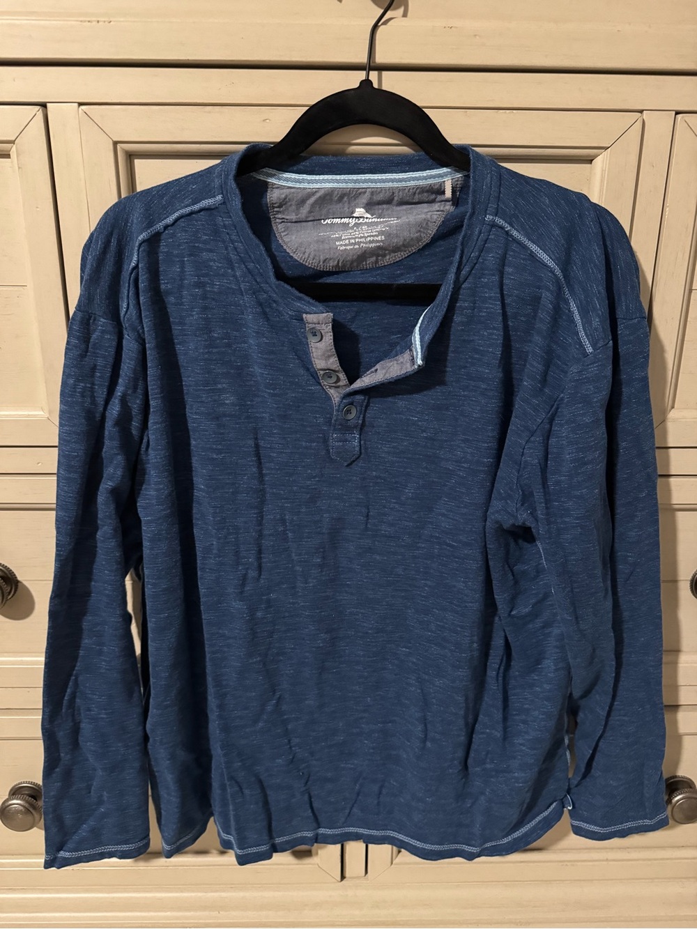 Tommy Bahama Indigo Long-Sleeve Henley Shirt